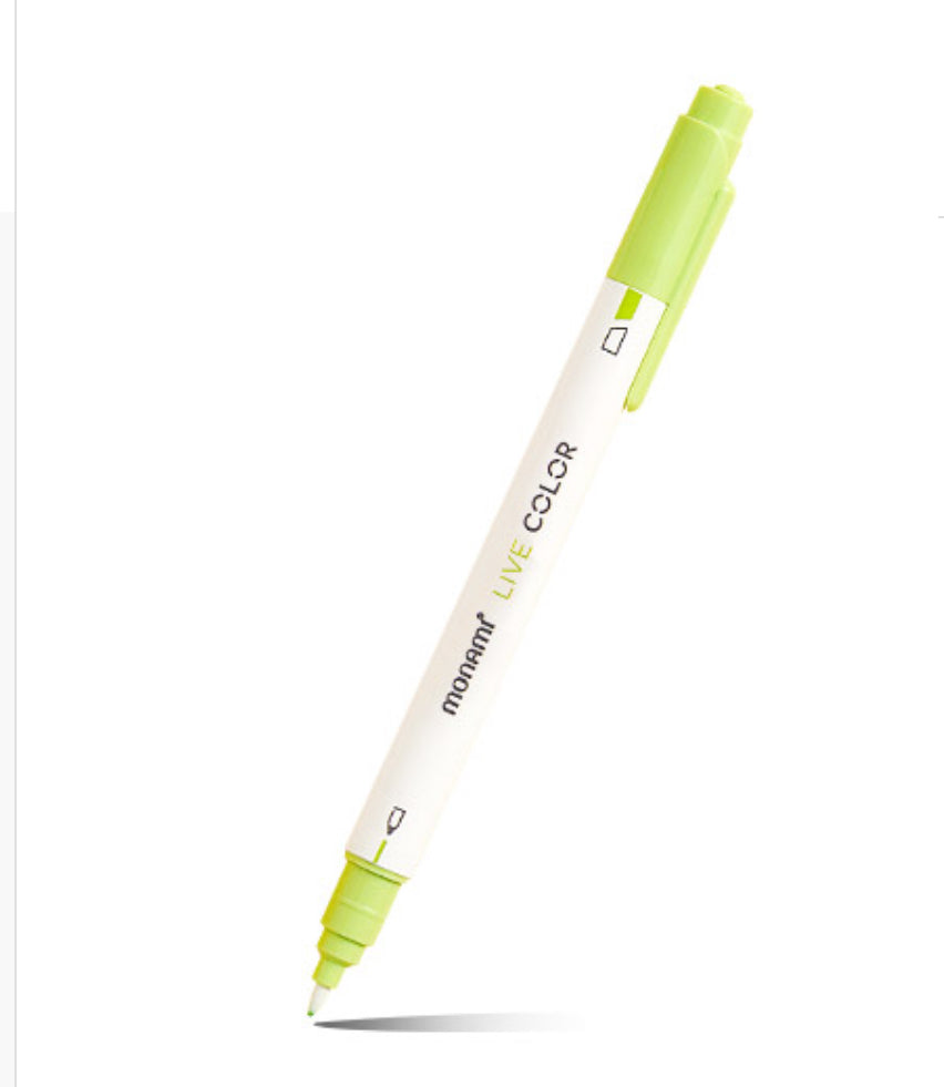 Monami Live Color Twin Marker - Chisel/Fine - 6 Color Set