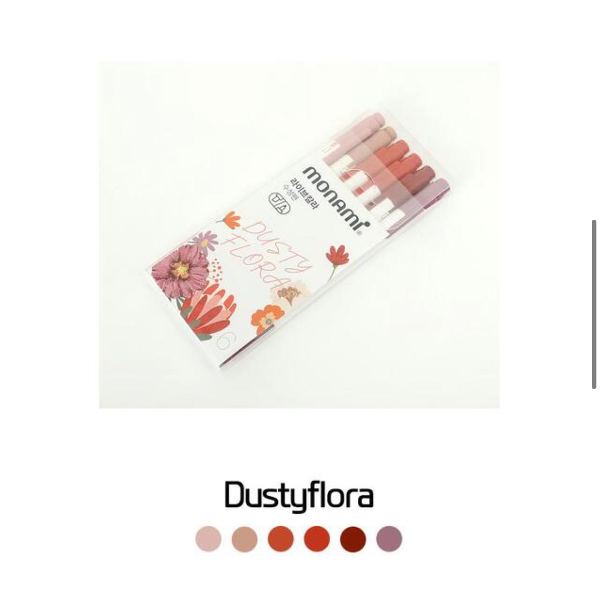 Monami Live Color Twin Marker - Chisel/Fine - 6 Color Set