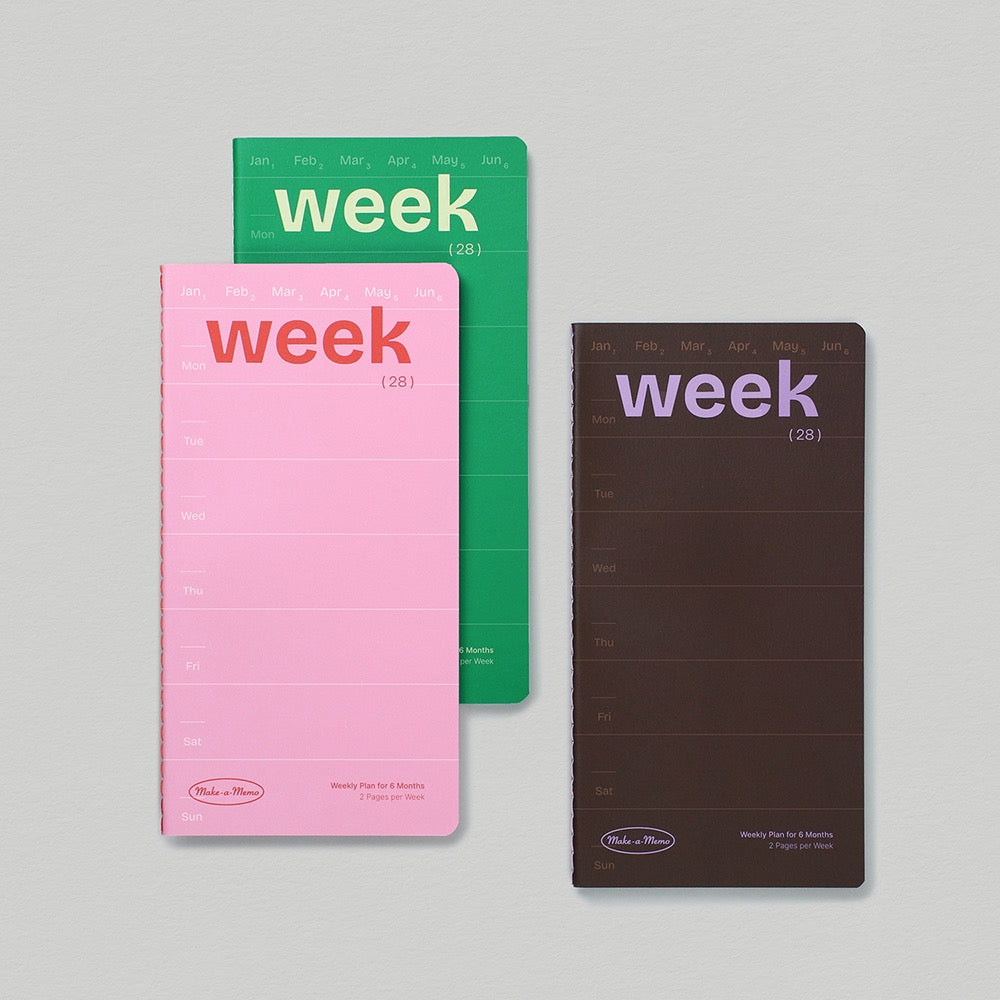 Paperian Make-a-Memo Leaf Note Week - Pink, Clover, Brown