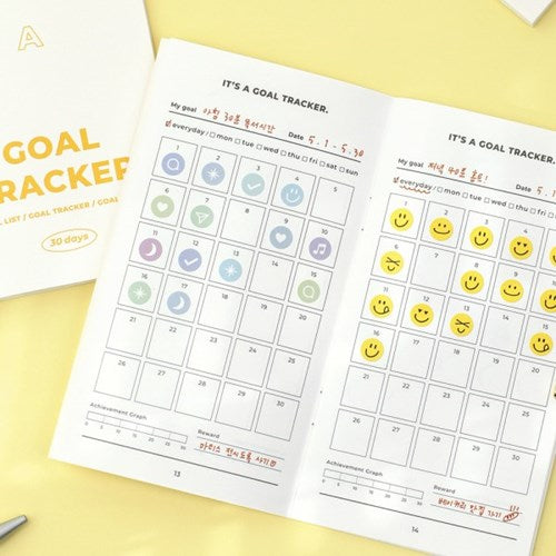 Paperian Goal Tracker Book - 30 Days